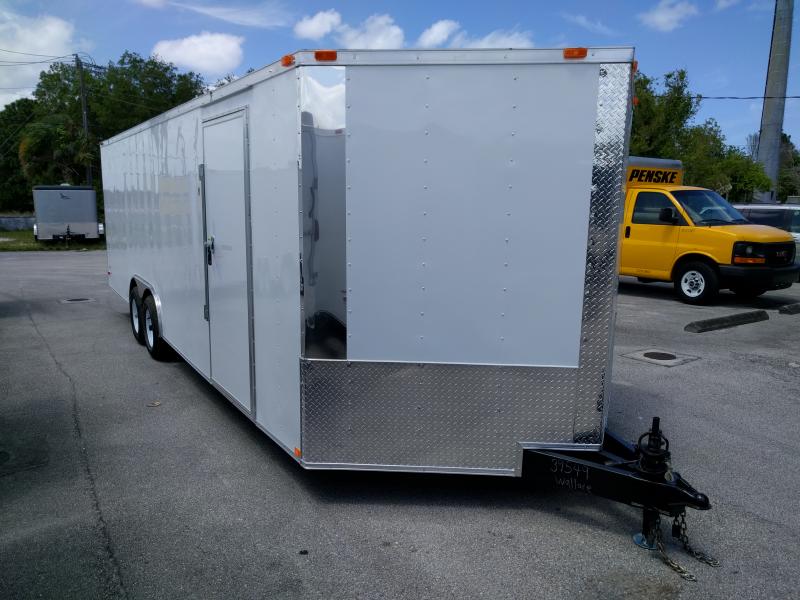 24 ft v nose enclosed auto trailer